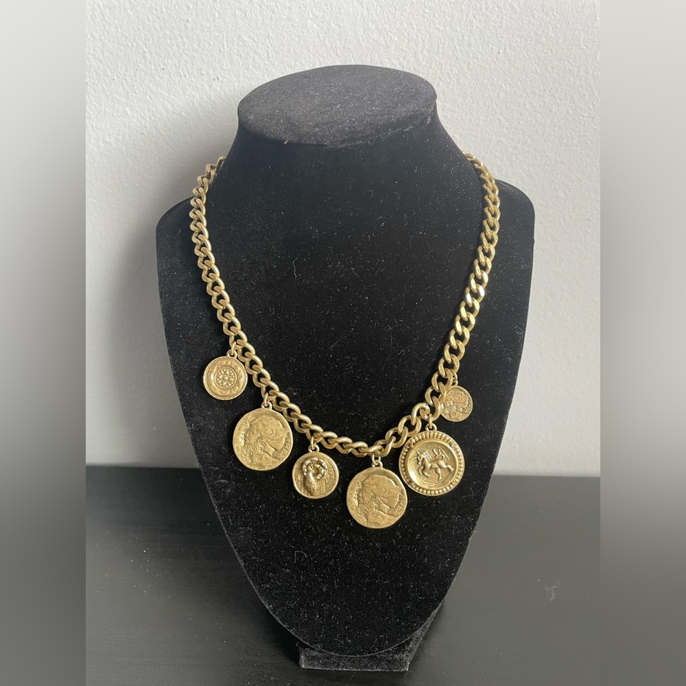 Stella & Dot Heritage coin charm necklace